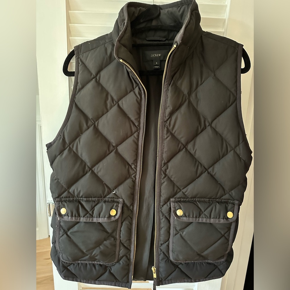 Black J. crew quilted vest
